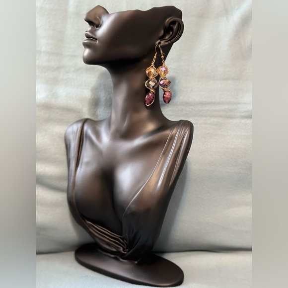 Handmade Wire-wrapped Bead & Gemstone Jewelry set. - Picture 4 of 10